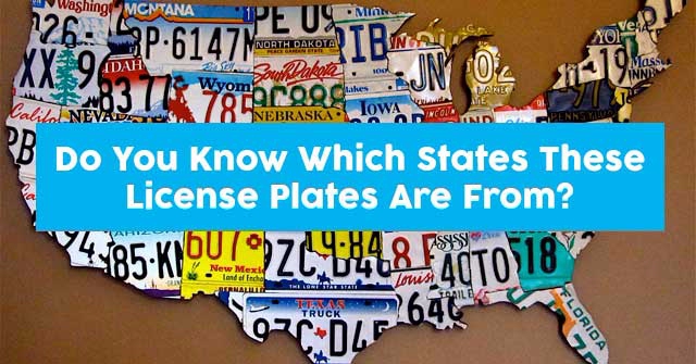 Do You Know Which States These License Plates Are From?