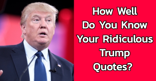 How Well Do You Know Your Ridiculous Trump Quotes?